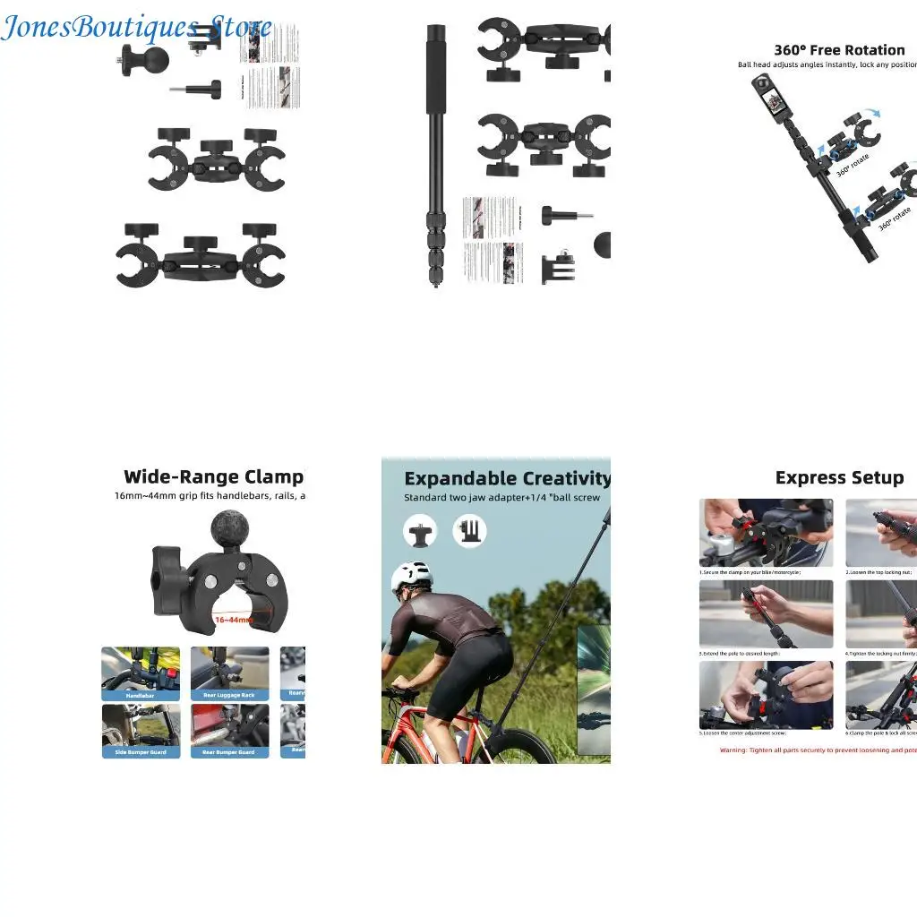 

Мотоциклевая руля камера зажима с закрепленной накладкой 5 -этапная адаптер с расширяемой рукой w8ke