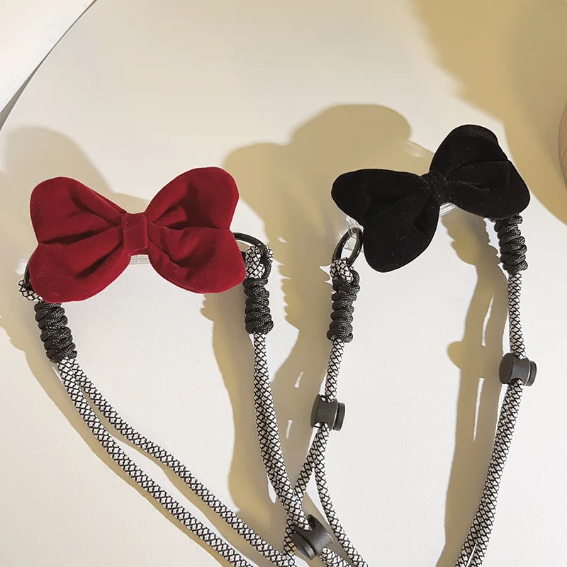 

Chic Plush Bow Back Clip - Crossbody Phone Chain, Universal Case Lanyard, Neck Strap Phone Cord for Women