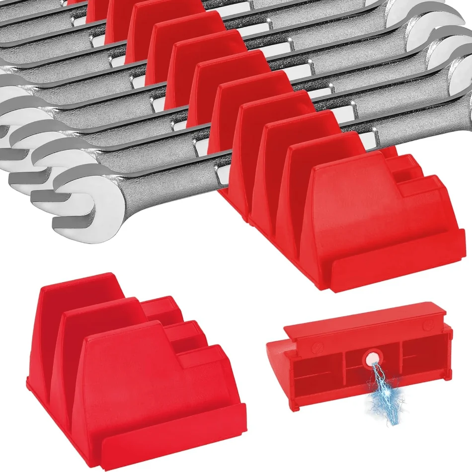 

Многофункциональный органайзер для гаечных ключей, магнитный модульный органайзер для гаечных ключей из АБС-пластика для хранения ящика для инструментов Подходит для маленьких и больших гаечных ключей