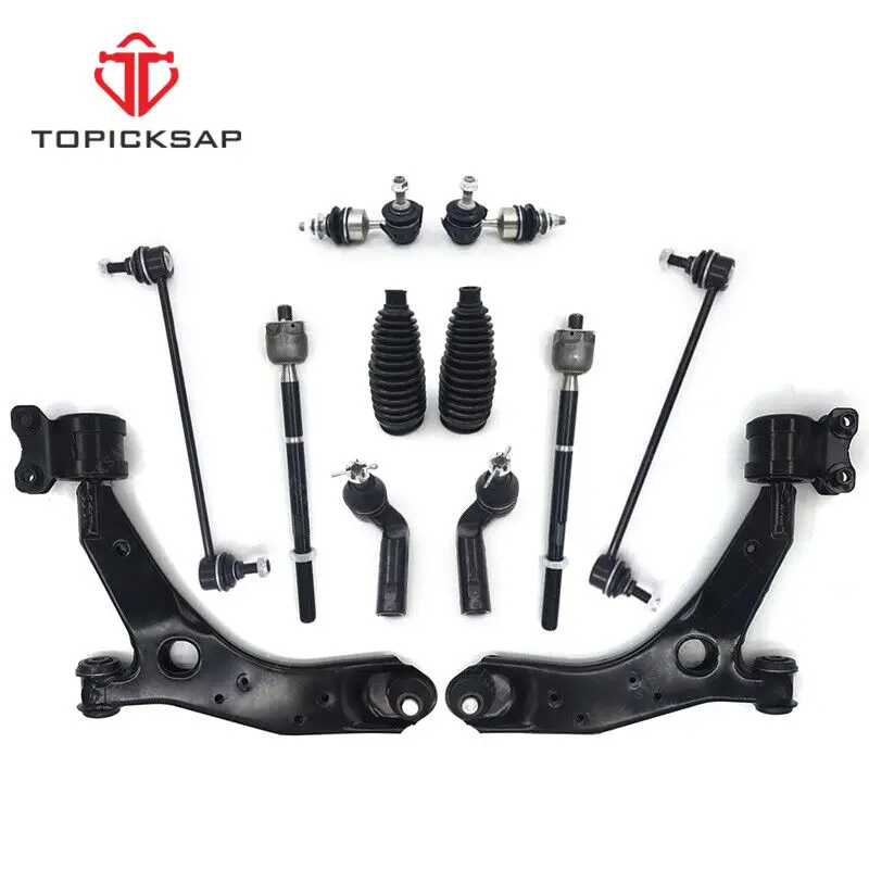 TOPICKSAP Suspension Kit Front Lower Control Arm Rear Sway Bar End Links Set 12pcs for Mazda 3 5 2004 2005 2006 2007 - 2013 2014