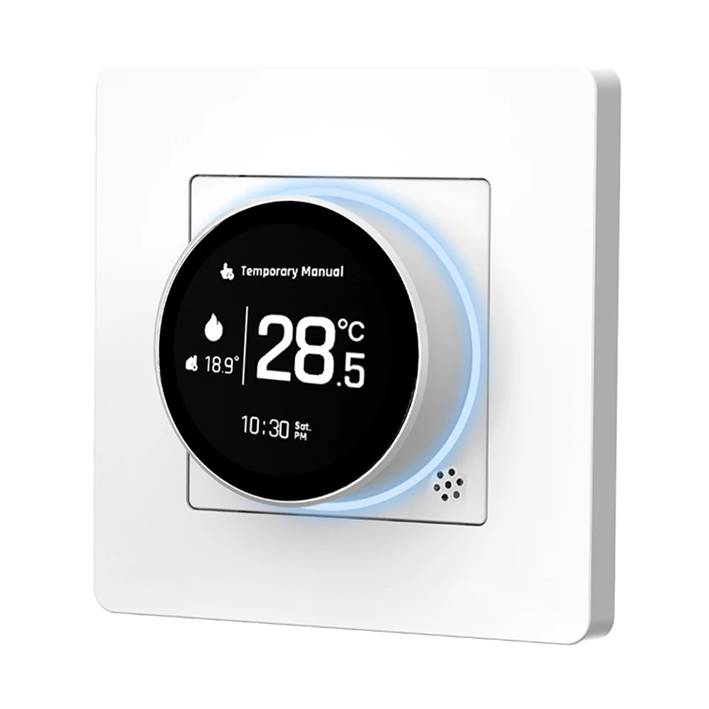 Boiler Controller Knob Thermostat Tempered Glass 6H Color Aperture Customizable Multiple Housing Panels Floor Heating Control
