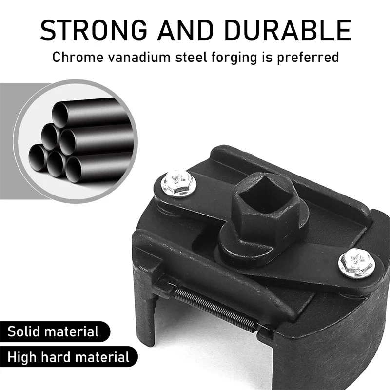 (Holding Range 60mm-80mm) Filter Wrench Two-jaw Wrench Reversible Adjustable U-shaped Oil Change Core Oil Cell Disassembly Tool