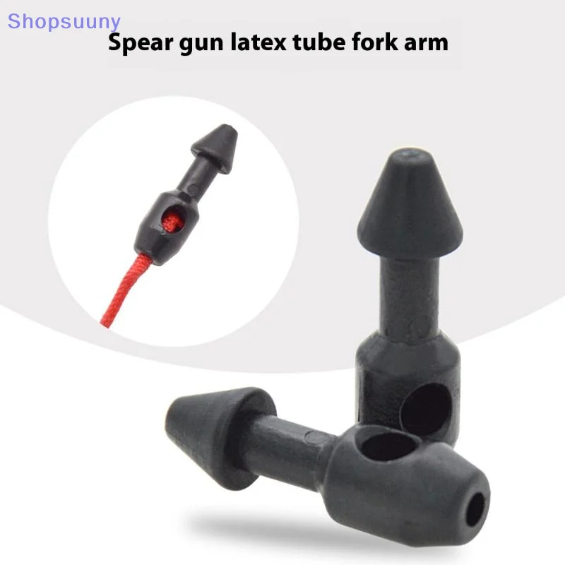 [SU]2Pcs Spearfishing Rubber Insert Spearfishing Diver Fishing Accessory Speargun Rubber Band Wishbone Inserts Plastic Tools[SU]