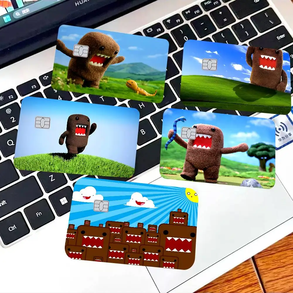 Domo Kun Anime Anime Spend or Save Funny Shell On Off Ultra Thin No Fade Sticker Skin Cover Film for Debit Credit Card