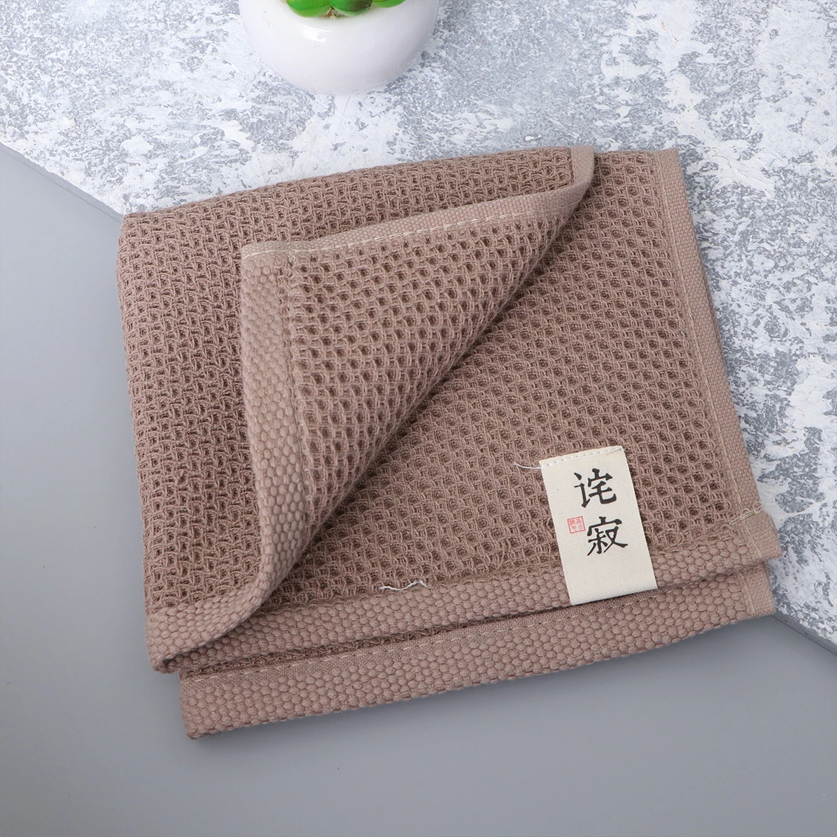 

32x32cm Pure Cotton Face Towel Waffle Texture Super Absorbent Thick Friendly No Synthetic Materials Included