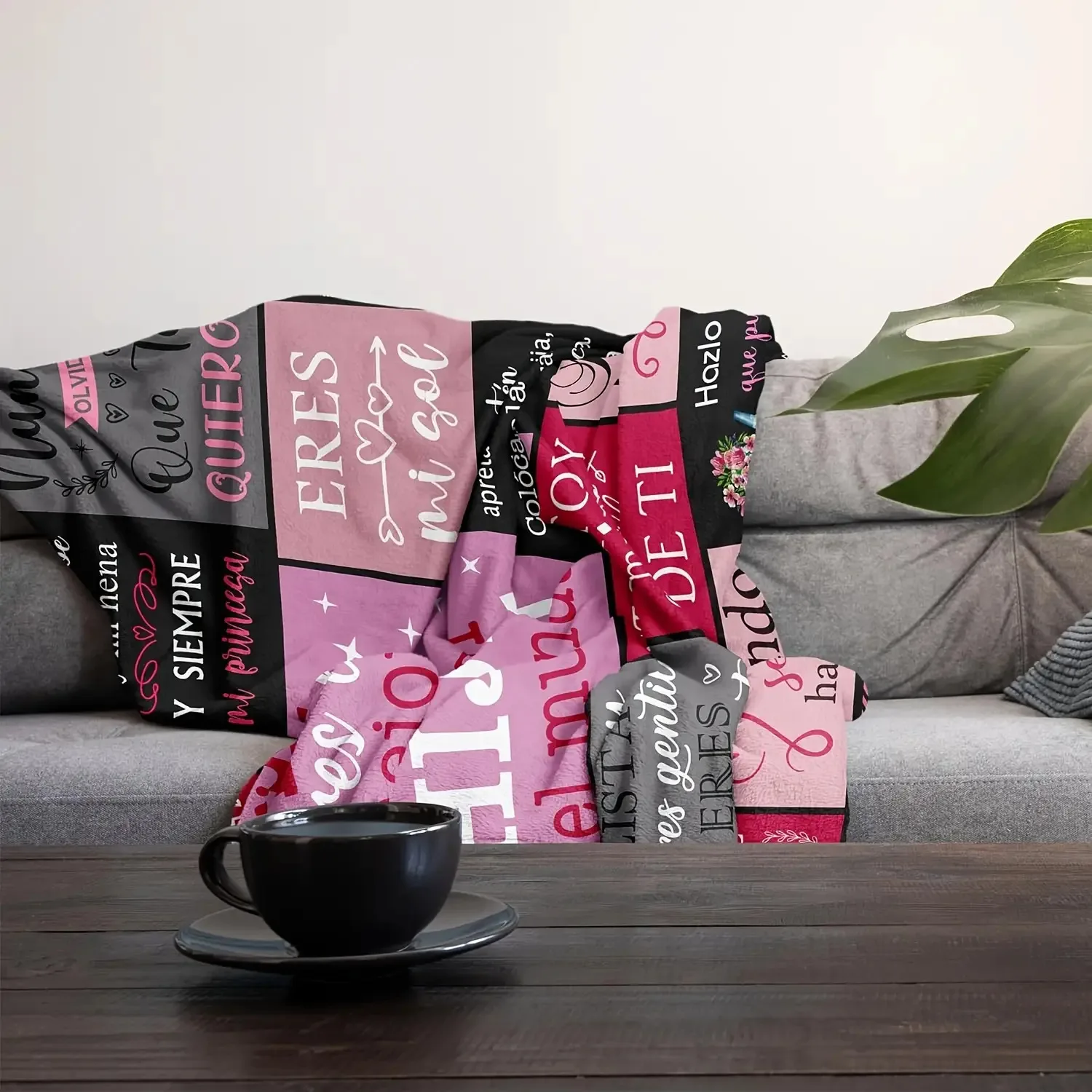 Vintage Spanish Love Letter to Daughter Flannel Blanket- Four Seasons Soft Sofa Blanket, Digital Print, Craft, Perfect Gift for
