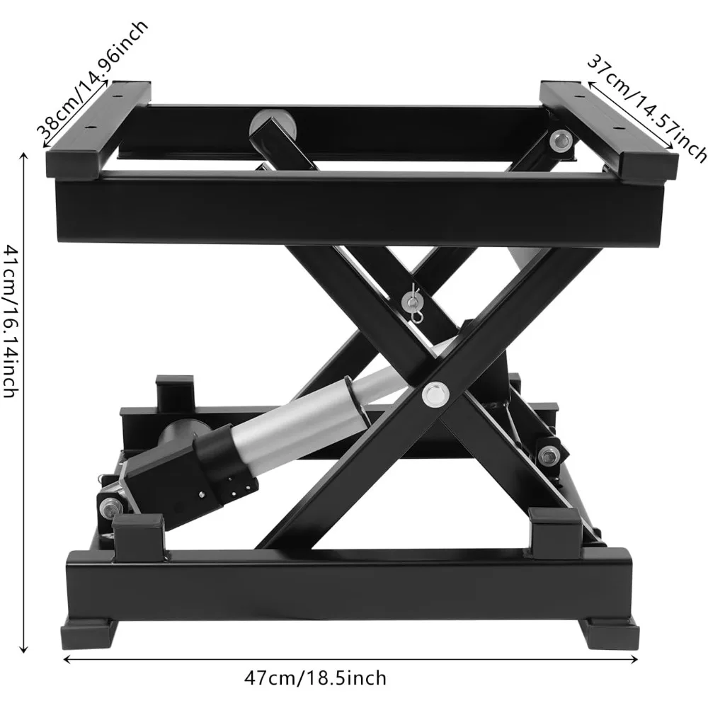 طاولة رفع مقصية كهربائية مع جهاز تحكم عن بعد بسعة 130 رطلاً، منصة رفع كهربائية بارتفاع 3.94-14.57 بوصة، خيال علمي فردي