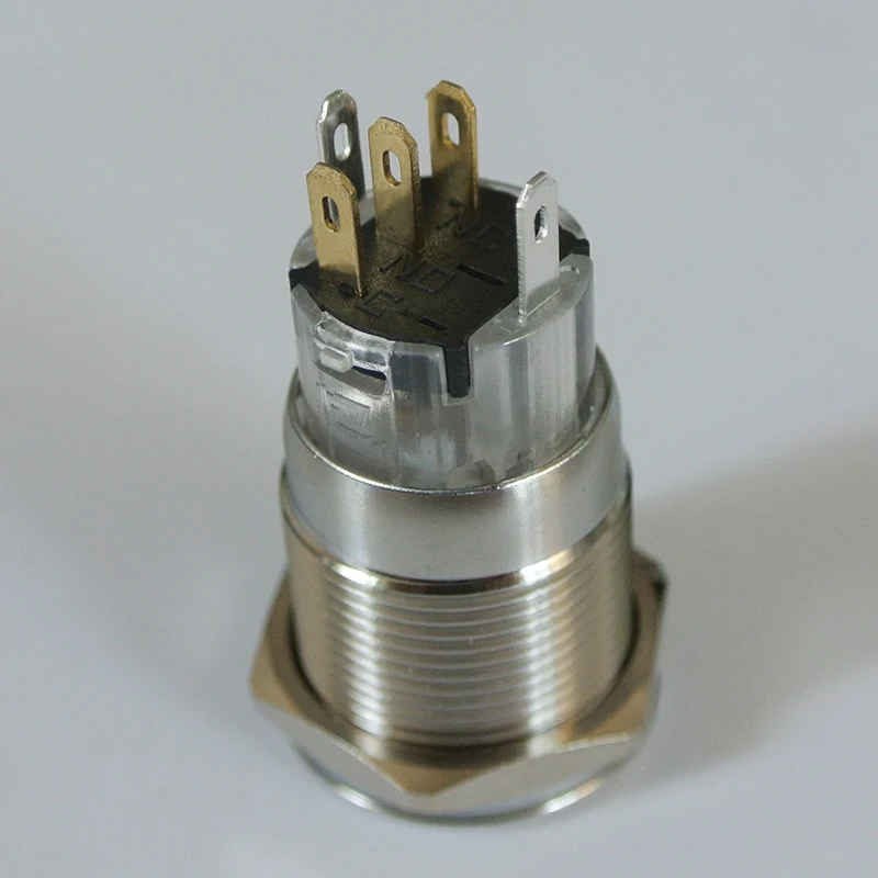 Waterproof  stainless steel Blue 12V 24V 6V 110V 220V 16mm ON-OFF Metal Push Button Latching Switch For Car Boat
