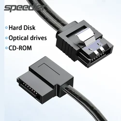 6GBs Black Sata 3.0 Data Cable SATA III SATA 3 Cable 10 -100cm With Locking Latch Straight To Right Left Up Down Angle 90 Degree