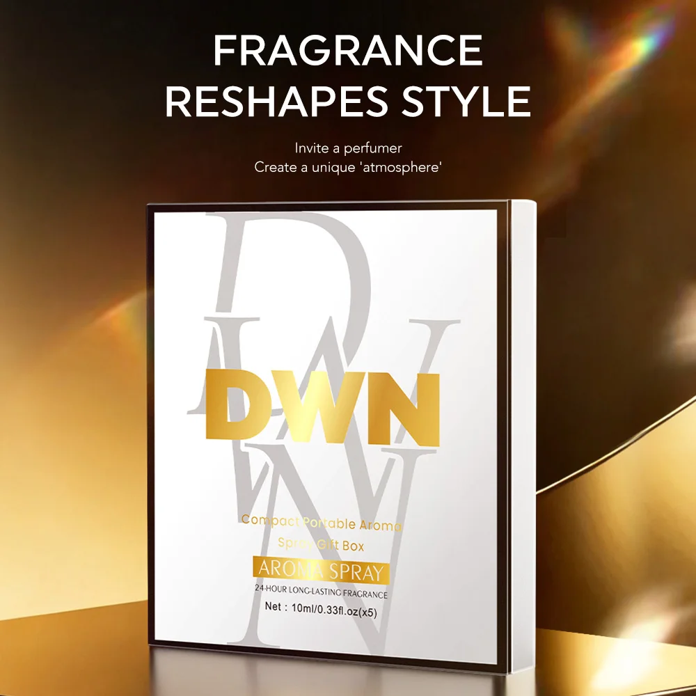 

5-Piece 10ml Alcohol-Free Minimalist Luxury Fragrance Sprays | Fresh Delicate Floral Scent, Portable Home/Car Aromatherapy | Ide