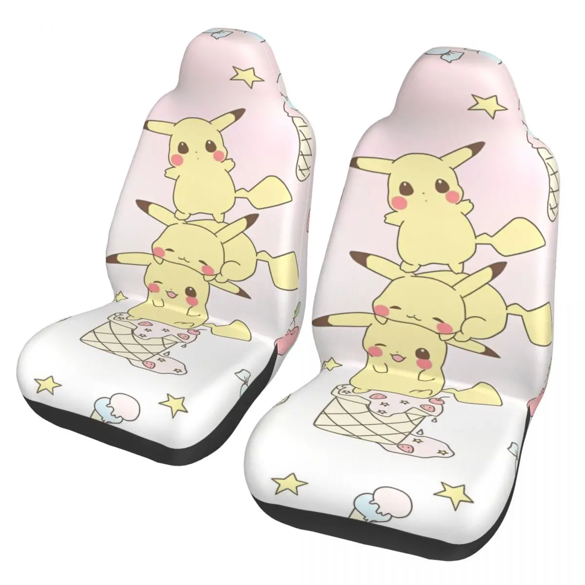 Niedlicher Cartoon Manga Poke-Mon Universeller Autositzbezug Vier Jahreszeiten Reisesitzkissen/Bezug Polyester Jagd