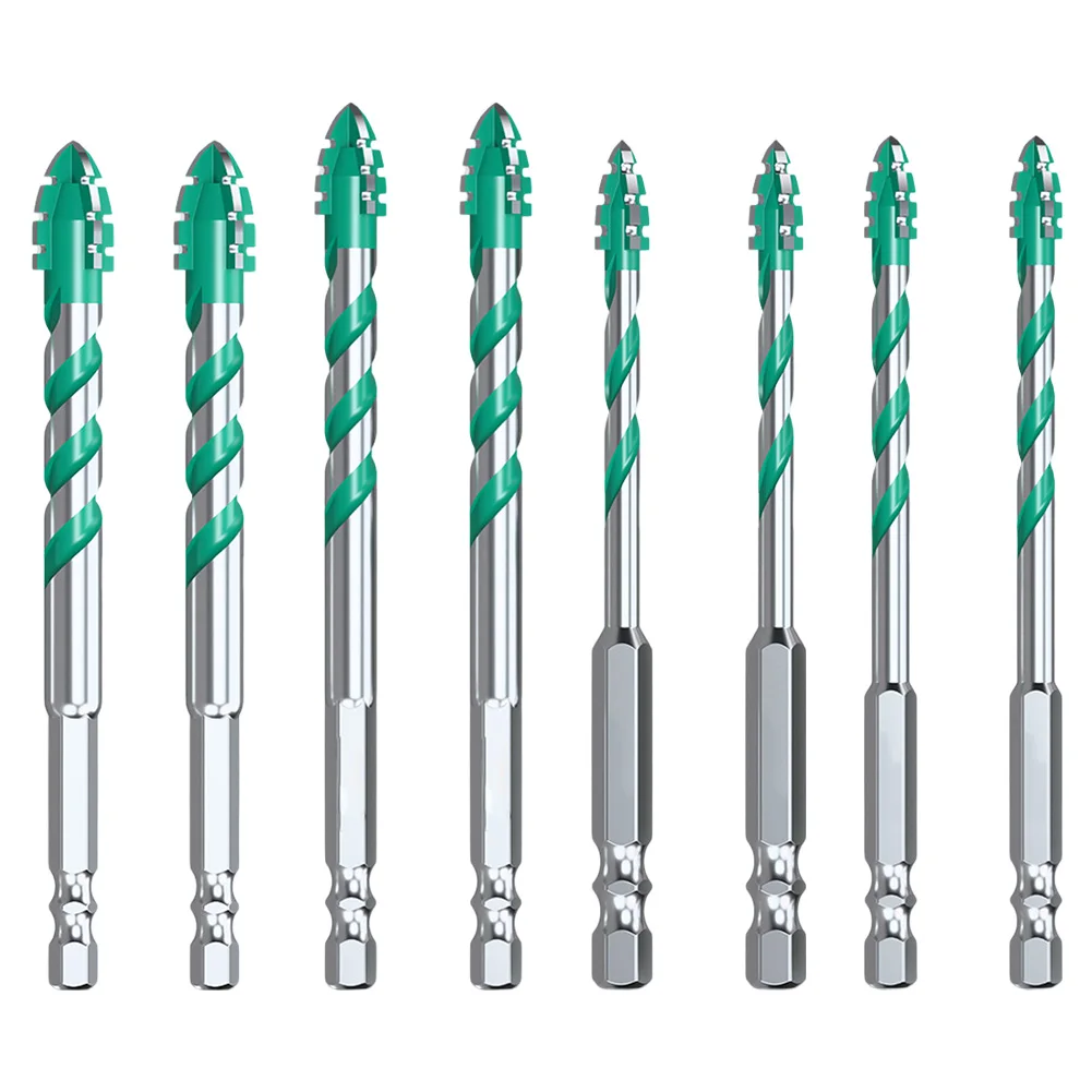 

Multi-Material Bits Drill Bits Home Improvement Four-edge Serrated User-Friendly Design Versatile Compatibility High Hardness