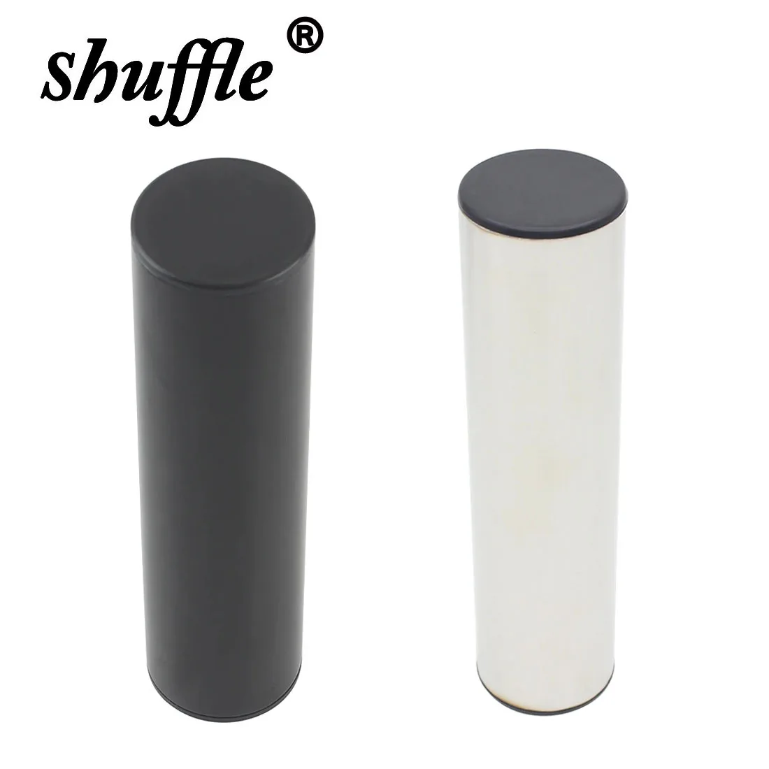 Cilindro de arena de Metal para niños, instrumentos de percusión Orff, herramientas de educación de música temprana, regalo, negro y plateado