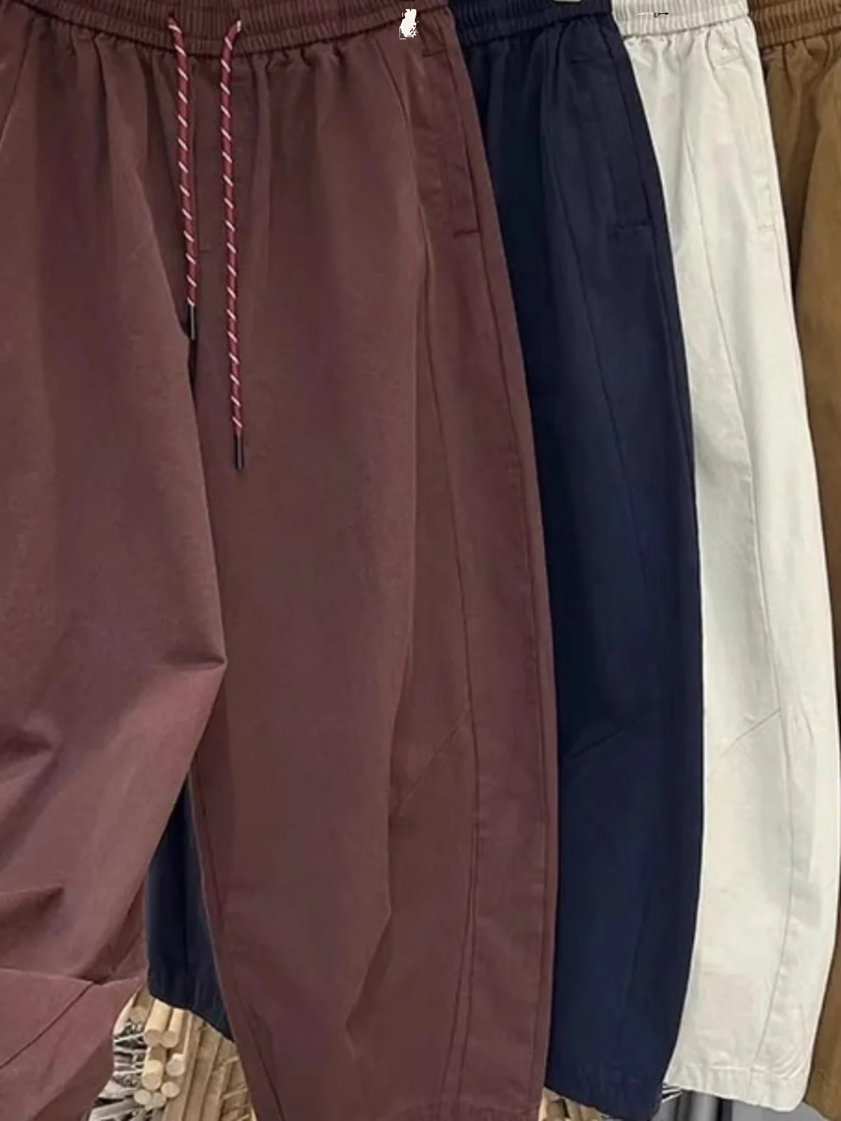 

plus Size Wide Leg Pants Women's Drawstring Casual Loose Meat Concealing Slimming Autumn Long Trousers Comfortable Fit