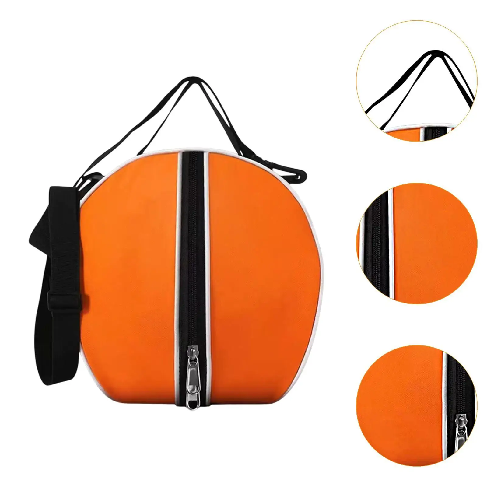 Round Basketball Bag Single Ball Bag Pouch Lightweight Backpack for Volleyball