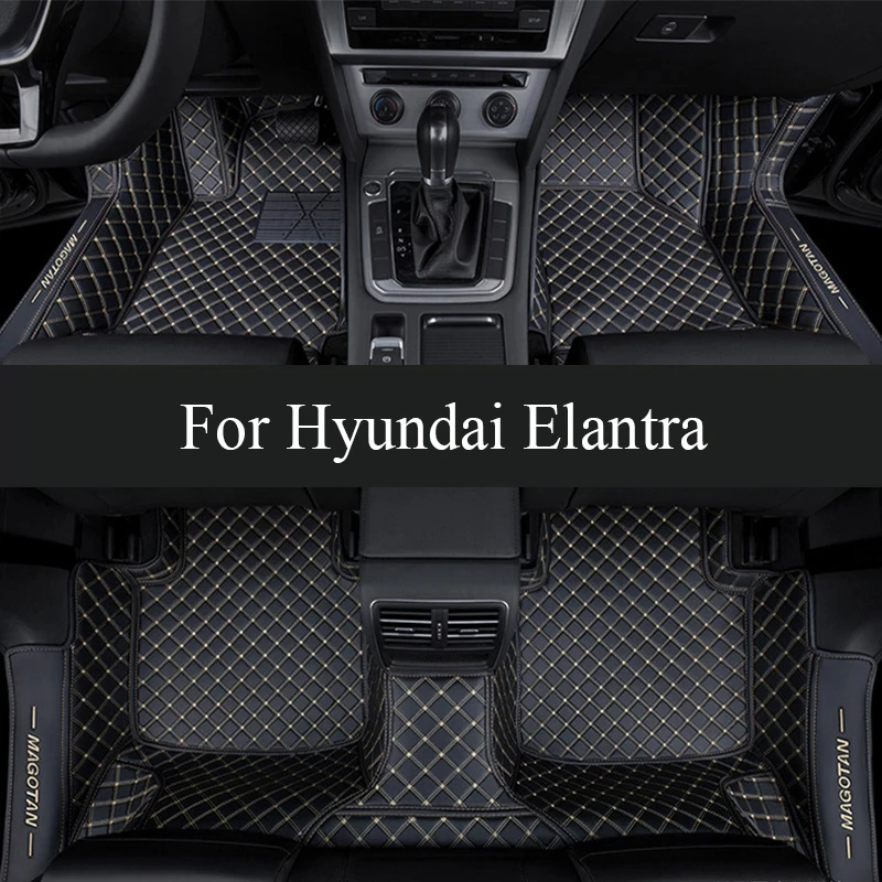 

Car Floor Mats For Hyundai Elantra Avante AD MK6 2017~2020 Luxury Leather Mat Auto Carpet Rug Set Interior Parts Car trunk mat