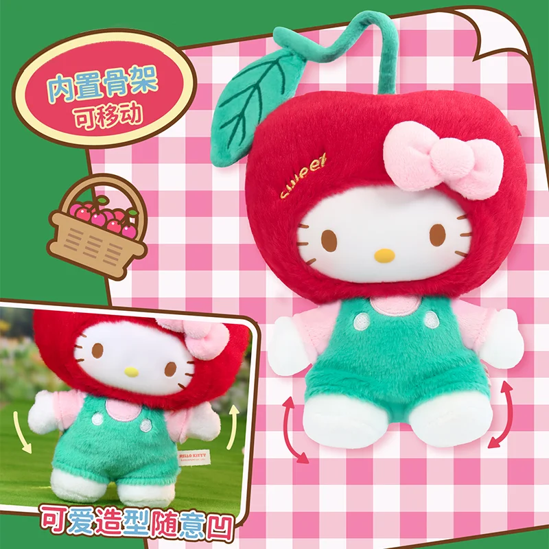 

Sanrio Cherry Hello Kitty серии виниловая кукла игрушка аниме коллекция Kawaii кулон брелок орнамент для девочек Рождественский подарок