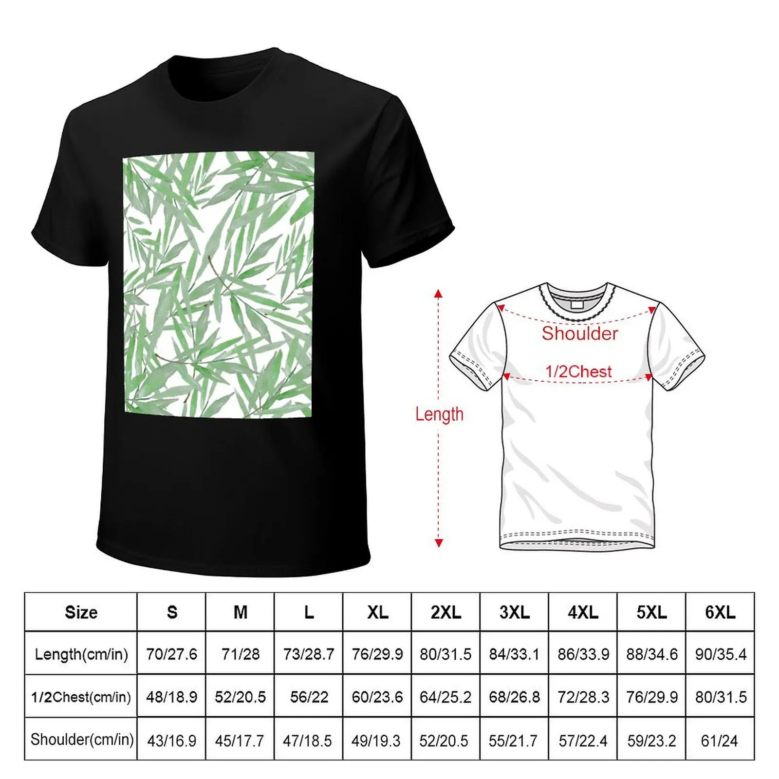 green leave pattern T-Shirt Casual Daily Graphic Tee