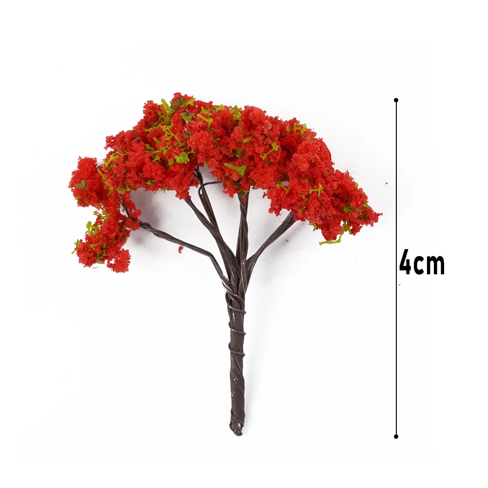 Perfect for Toy Models and Scene Layouts Red Flowers for Model Trees, 4cm Height, Add a of Color to Your for creations