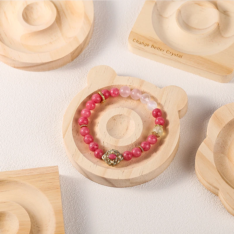 1 قطعة DIY بها بنفسك الخشب الطبيعي الديكور لوحة تصميم مناسبة لصنع المجوهرات أساور القلائد الحرف صينية العرض العملي #3