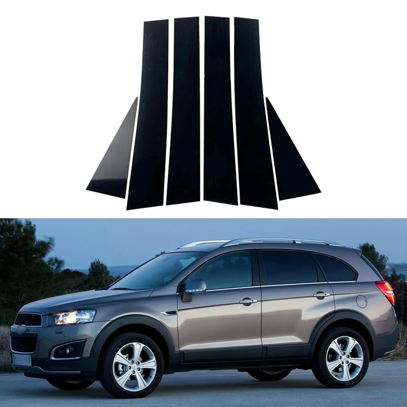 Door Side Pillar Posts Fit For Chevrolet Captiva 2007-2018 2017 2016 Door Side Window Decoration Sticker Cover Gloss Paino Black