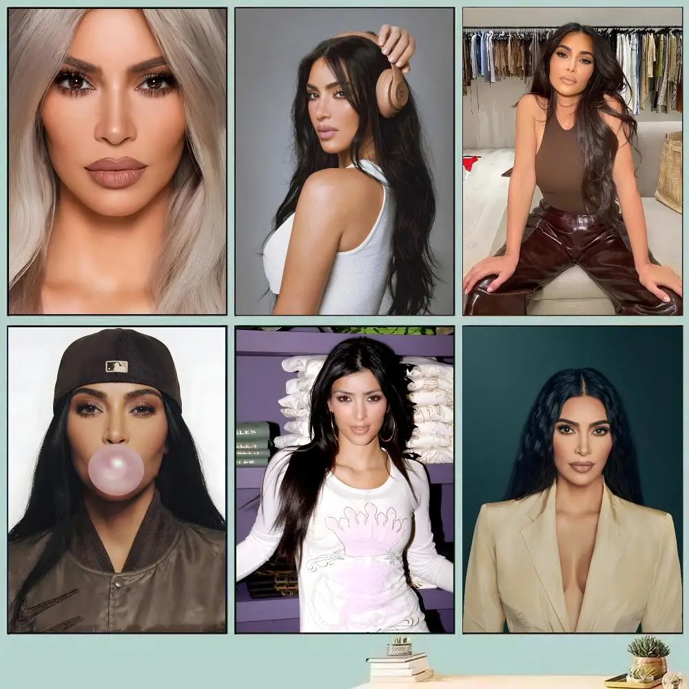 Famous Actor K-Kim Kardashian Poster Room Decor Home Wall Art Printing Waterproof Garage Bed Room Posters Gift