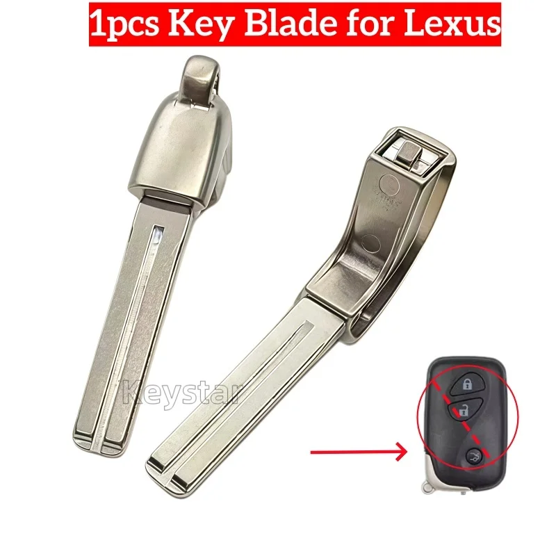 1pcs TOY48 Car Smart Key Blank Keyless Remote Key Blade Spare Emergency Door Key for Lexus RX350 GX460 GX400 LX5710 LX450 ES IS