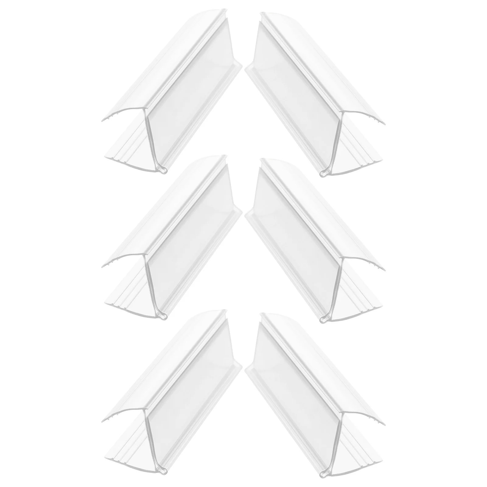 6 pezzi Porta cartellini del prezzo 8 cm x 2 5 cm Etichette per scaffali in acrilico trasparente Espositori Slot per etichette Segni per supermercati Antiscivolo