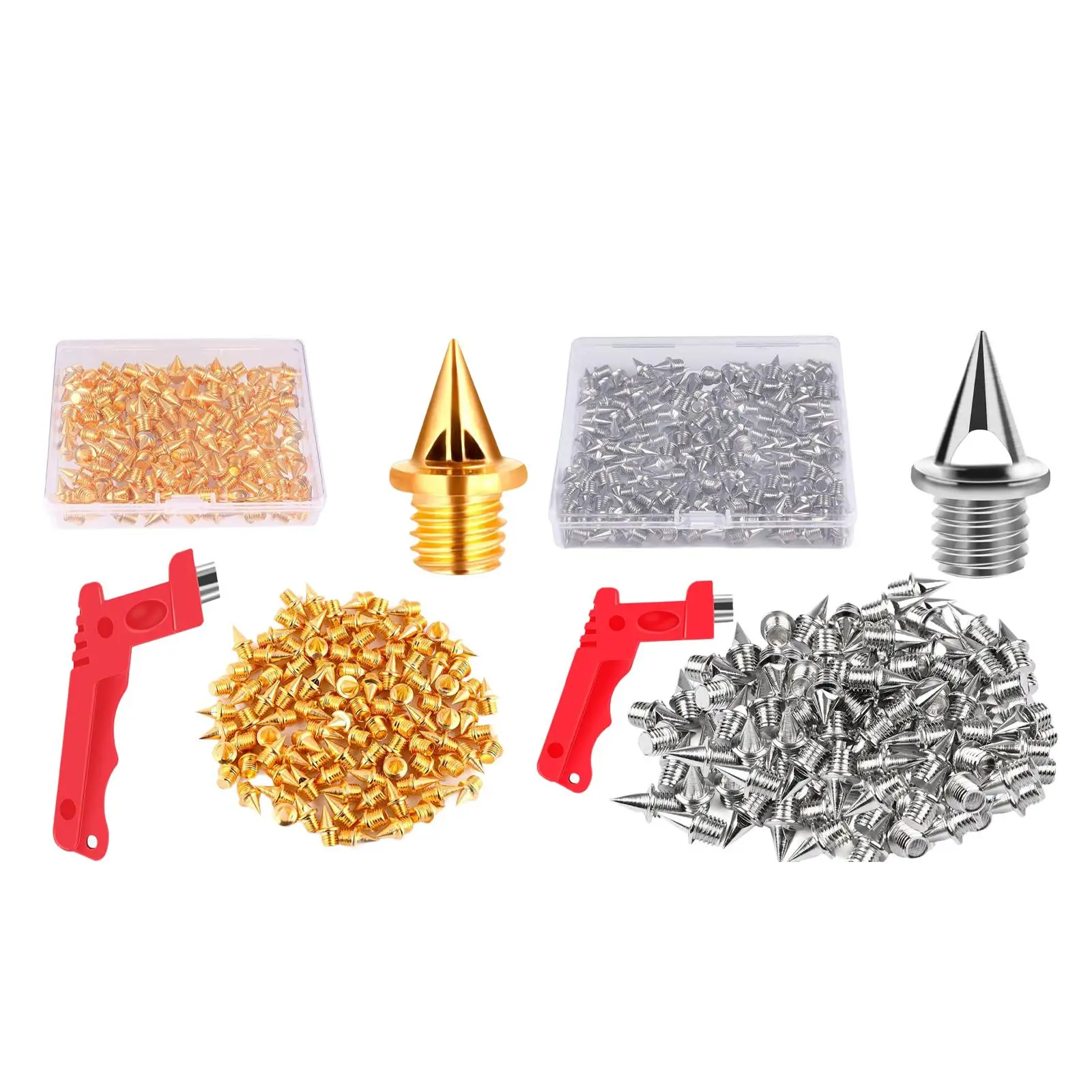 120x ติดตามรองเท้า Spikes พร้อมประแจผู้ชายผู้หญิงโลหะทนทานเปลี่ยน Spikes 0.5 ซม.สําหรับ Sprint Trekking สั้นวิ่งจ๊อกกิ้ง
