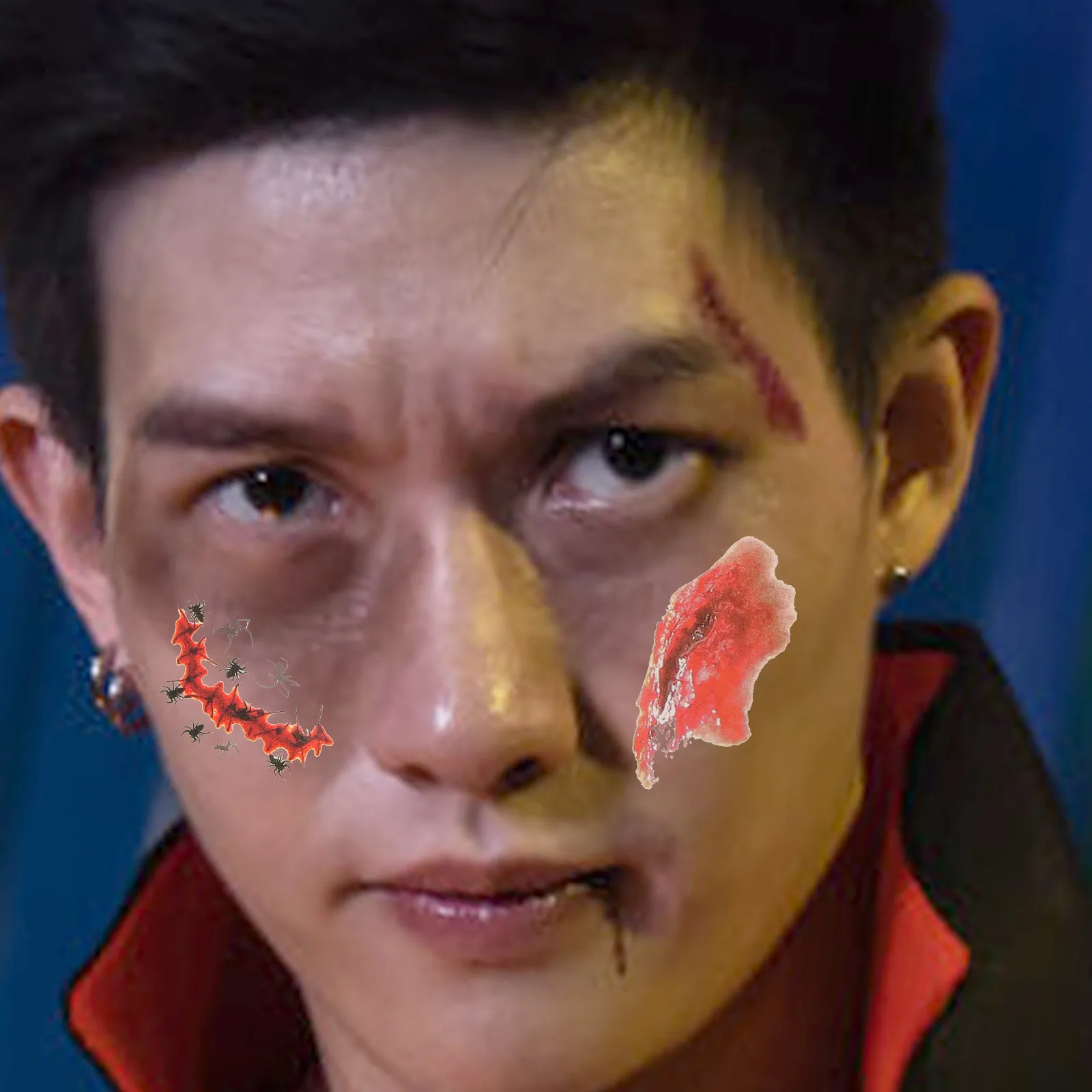 

40 Pcs Scar Face Tattoos Waterproof Temporary Body Makeup for Halloween Costume Wound Stickers Realistic Decals