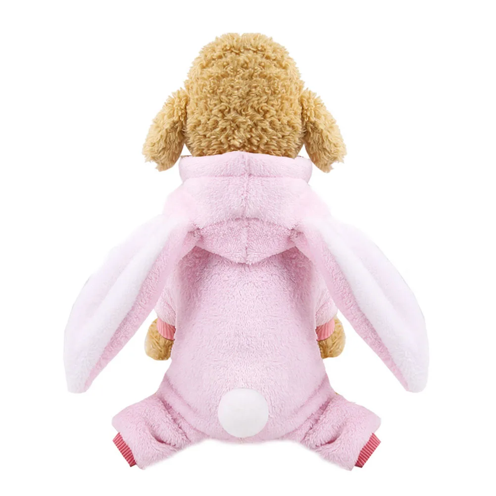 

Warm Coral Fleece Pet Costume Adorable Rabbit Ear For Cat Dog Durable Outdoor Walking Party Photo Cosplay Dog Coat Pet Party