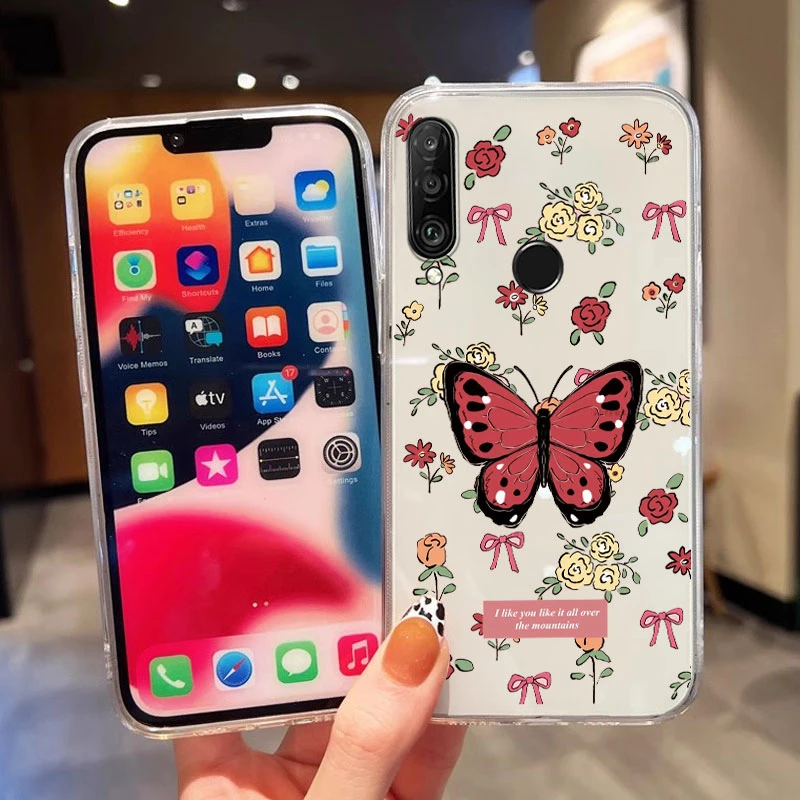 حافظة لهاتف هواوي Y6S 8A Y7 Y9 P30 P20 Pro P30 P20 Lite Nova 6 SE P Smart 2019 Honor 9X 9C غطاء شفاف فاخر