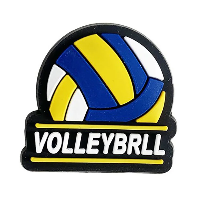 10pcs Sports Volleyball Series Shoe Ornaments,Decorations for Men and Women, Bracelet Accessories, Party Favors, Birthday Gifts