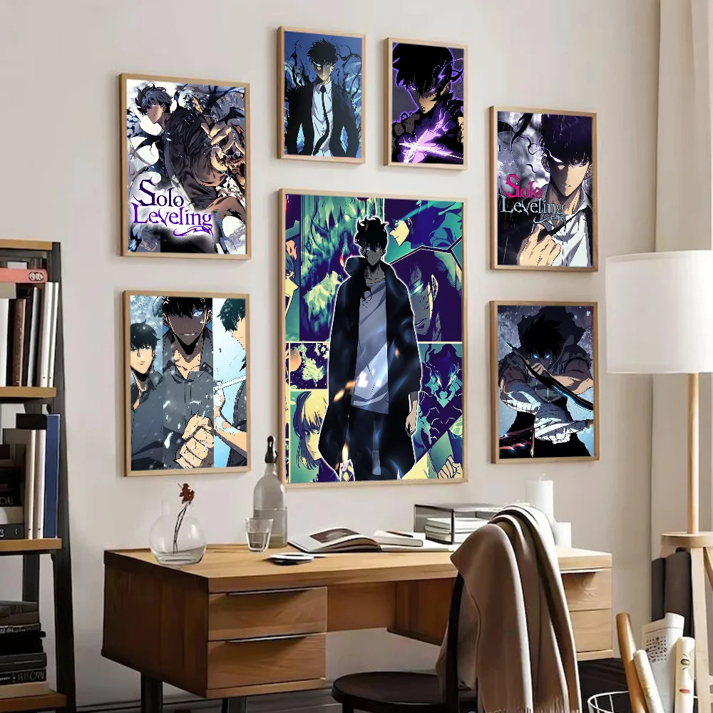 Solo Leveling Comics Anime Anime Posters Sticky Vintage Room Home Bar Cafe Decor Kawaii Room Decor