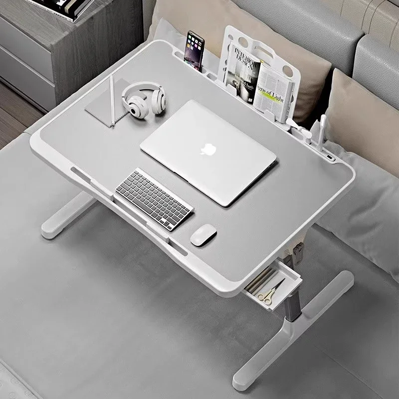 طاولة سرير محمولة قابلة للطي للكمبيوتر المحمول قابلة للتعديل بارتفاع مكتب الدراسة وحامل صينية للعمل والألعاب والأثاث المنزلي المريح #2