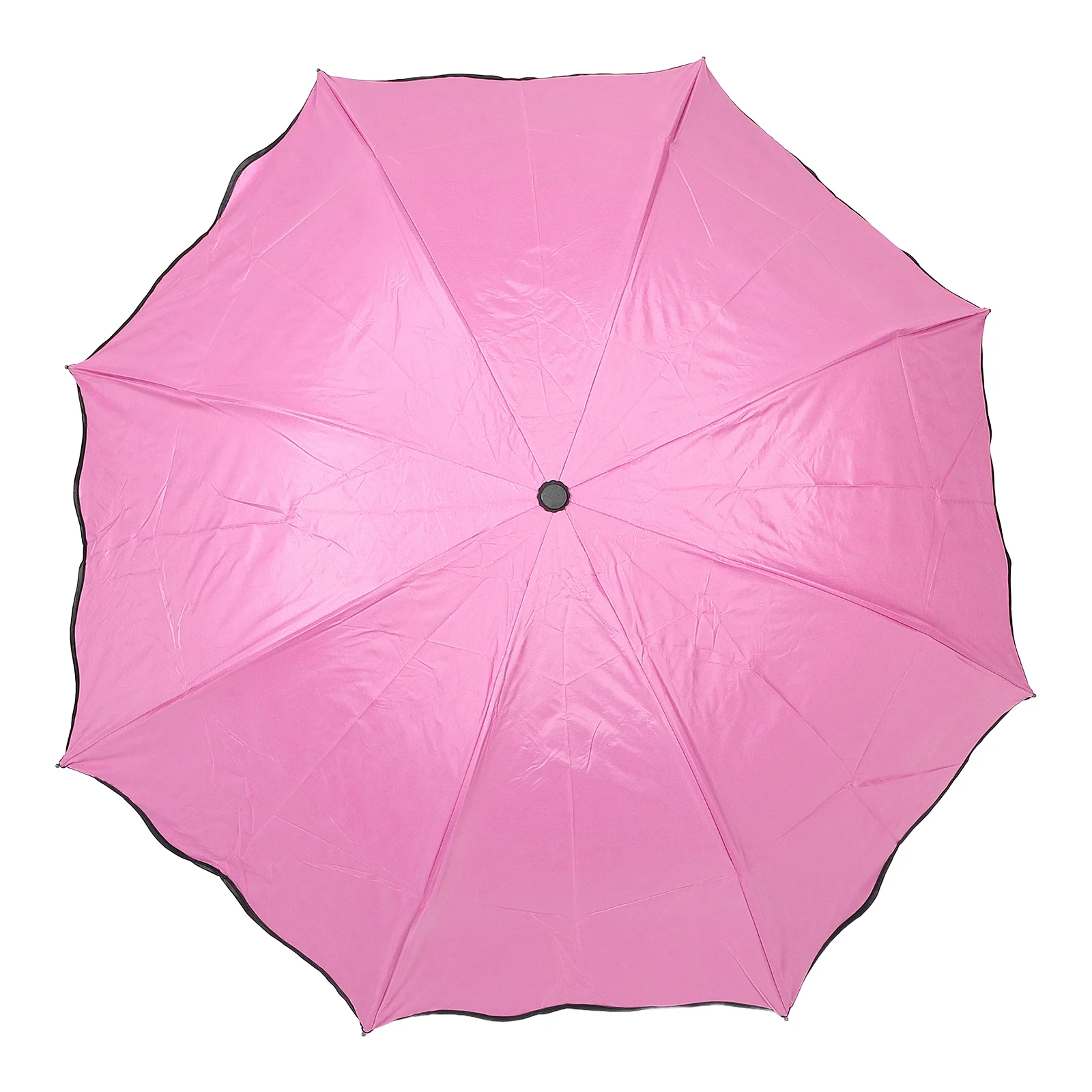 Lace Umbrella Color Changing Japanese Collapsible Compact for Travel Vinyl Parasol Pink Folding Rain Umbrellas