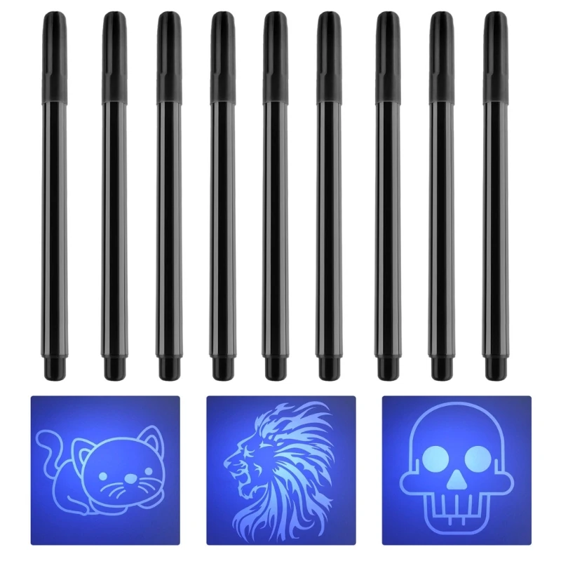 Invisible Pen with Light,2Pcs Magic-Spy Pen for Secret Message,Birthday Party, and Kids Halloween Goodies Bags-Toys