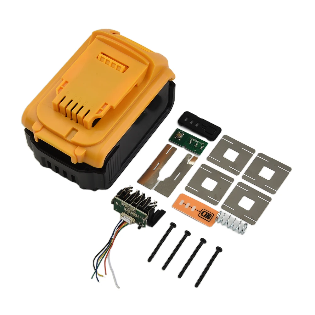 

1 Battery Box With PCB Board DCB200 Battery Plastic Shell Fill 10pcs Of 18 650 Li-ion Batteries Use To Repair Assemble