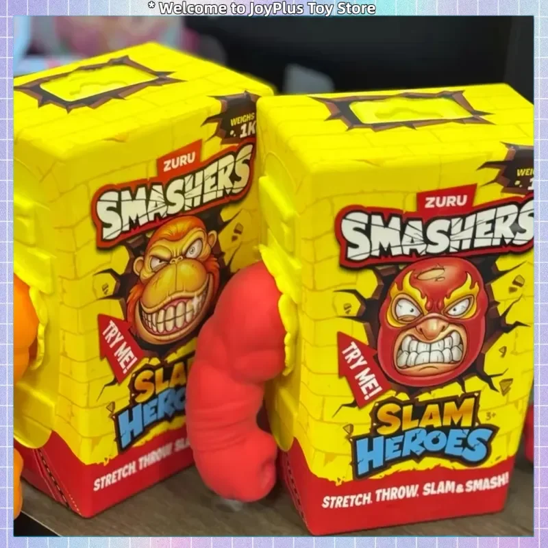 ZURU Smashers Slam Heroes Blind Box Gorilla Stretch Throw Relief Relaxation Deformable Toy Trendy for Kids Adults Funny Gift