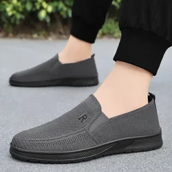 2024 summer lightweight and comfortable casual men's shoes for lazy people, one foot shoes, old Beijing cloth shoes for men