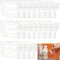 Séparateur d'espace pour réfrigérateur réglable 6/12 – Organisateur extensible pour boissons et sauces – Maximisez le stockage du réfrigérateur, organisé bien 2