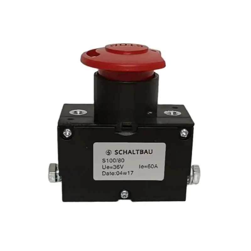 Schaltbau Emergency Button S100/80 36V 60A, Emergency Stop Switch, Switch, Forklift, Tray, Golf Cart