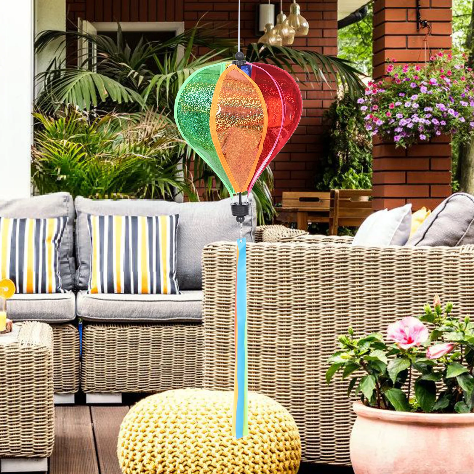 

Stylish Hot Air Balloon Decor Spinners Spiral Balloon Decors Outdoor Party Yard Decoration Windmill Decor Outdoor