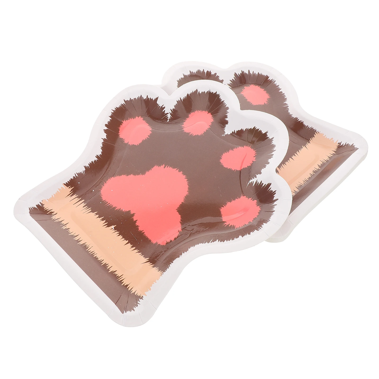 

Cat Claw Paper Tray Birthday Party Plates Dessert Pattern Animal Baking Cake Tableware Paw