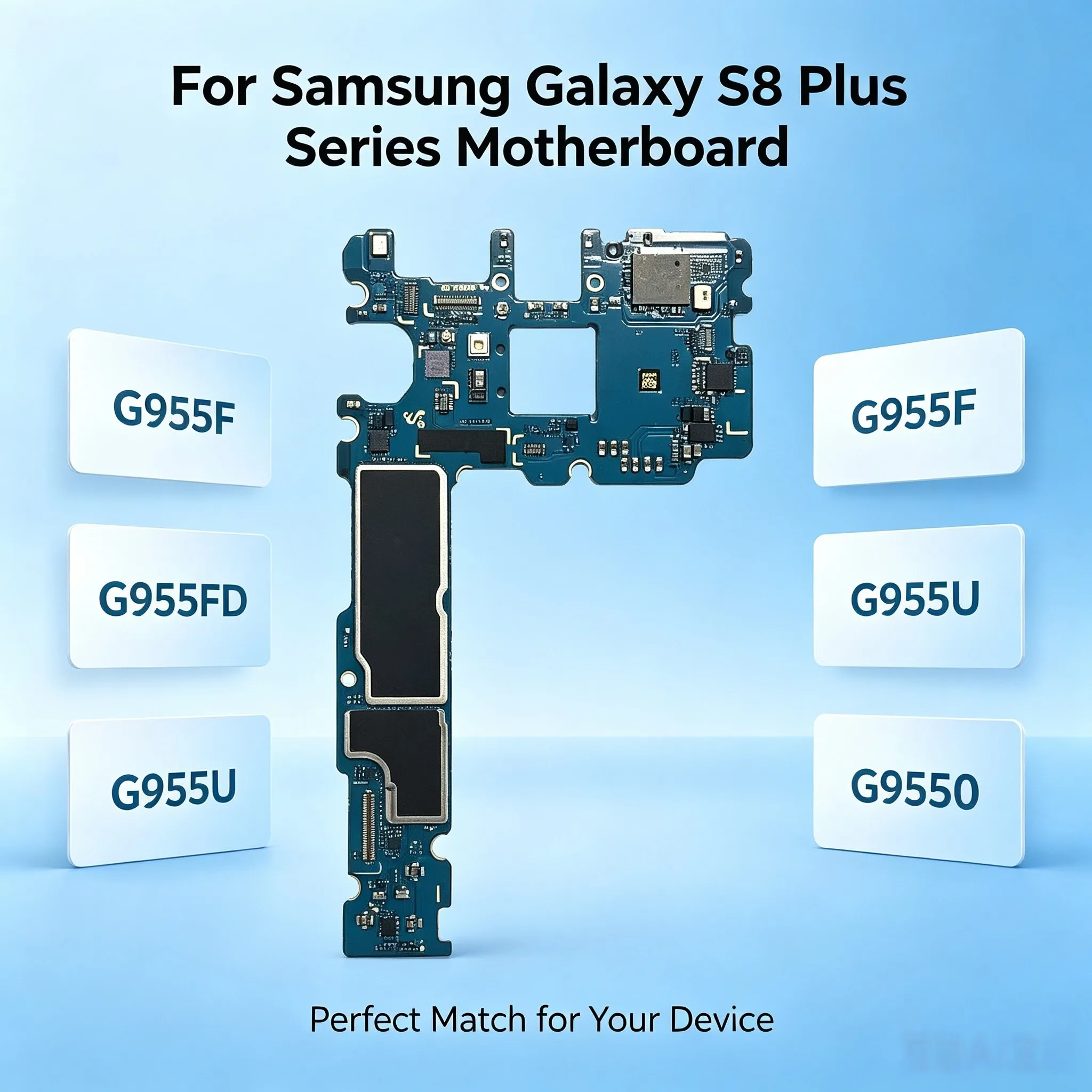 Fully Tested Unlocked Replacement Mainboard For Samsung Galaxy S8 Plus SM-G955F SM-G955FD SM-G955U SM-G9550 Logic Motherboard