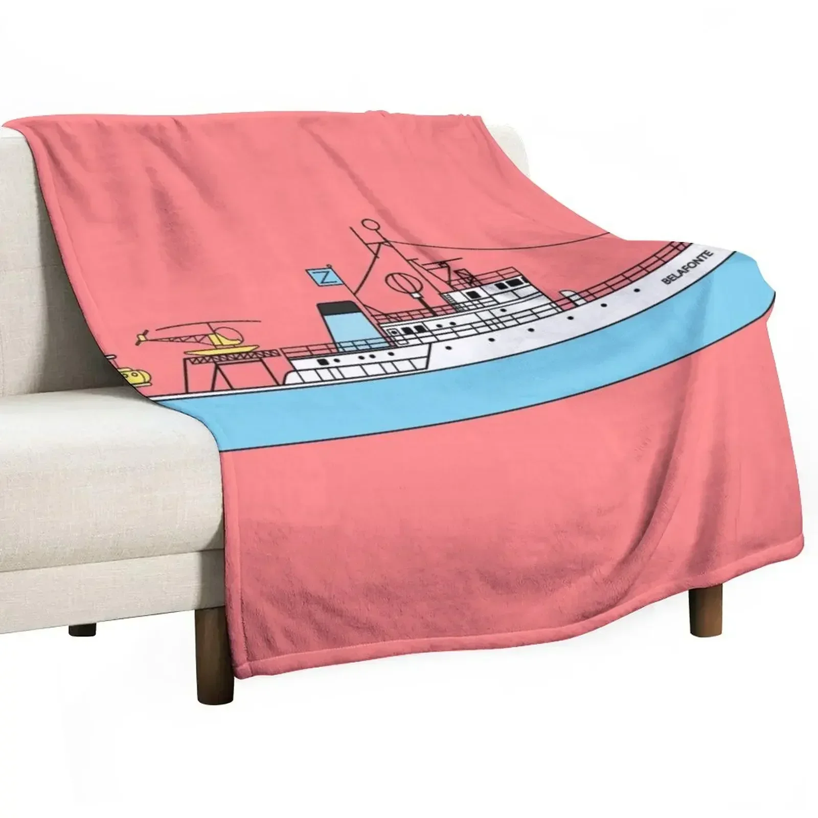 Life Aquatic by Steve Zissou - The Belafonte Throw Blanket Hair Softest Fashion Sofas wednesday Blankets