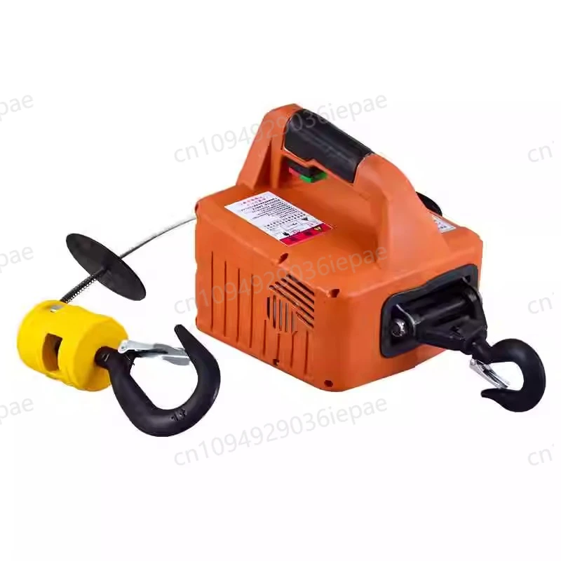 220V/110V Upgrade Electric Portable Electric Hand Winch Traction Block Electric Steel Wire Rope Lifting Hoist Towing Rope