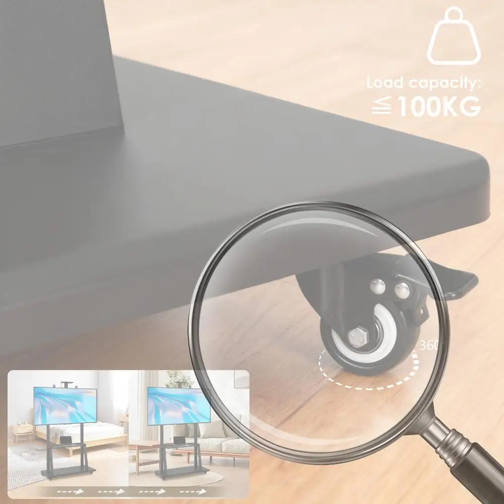 

НОВАЯ подставка для смарт-доски для телевизора, регулируемая по высоте универсальная напольная подставка для телевизора с колесиками, мобильная подставка для телевизора для домашних встреч на открытом воздухе