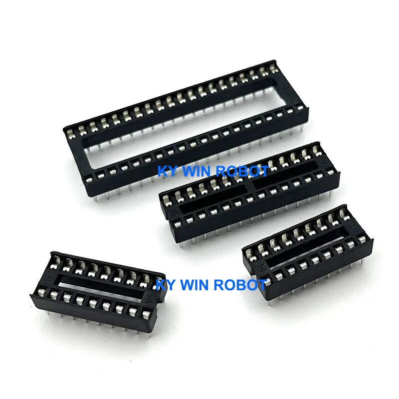 

IC Sockets 2.54MM DIP6 DIP8 DIP14 DIP16 DIP18 DIP20 DIP28 DIP40 pins Connector DIP Socket 6 8 14 16 18 20 24 28 32 40 pin 10PCS