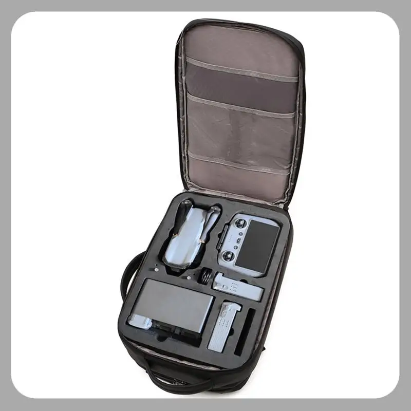 

A46U For DJI AIR 3 Large-Capacity Shoulder Bag Backpack 15 Inch Laptop Organizer Bag For AIR3 Drone Storage Bag Grid Design